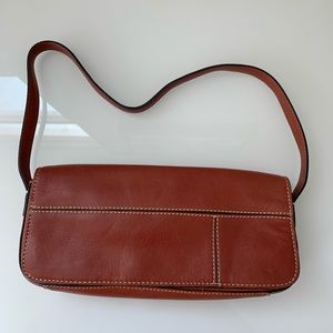 Adrienne Vittadini Leather Clutch Bag - Vintage